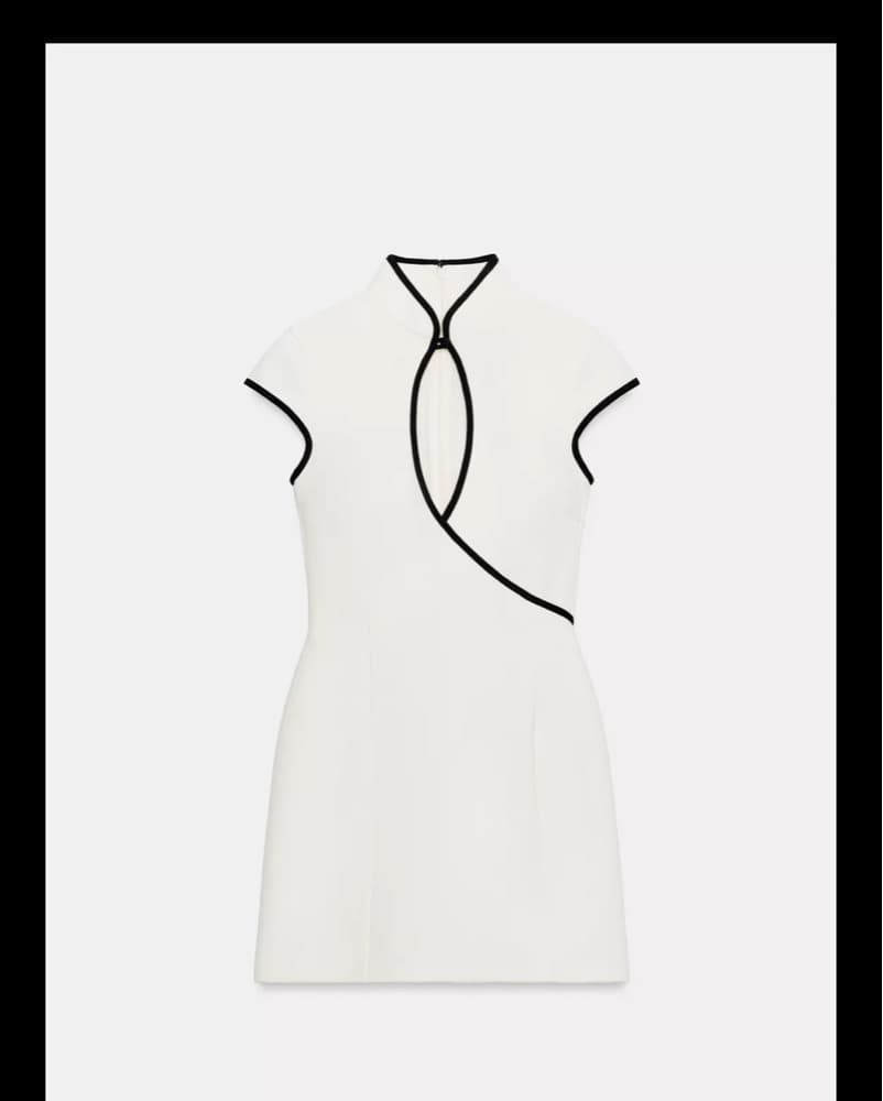 Zara White Cutout Dress - Image 2