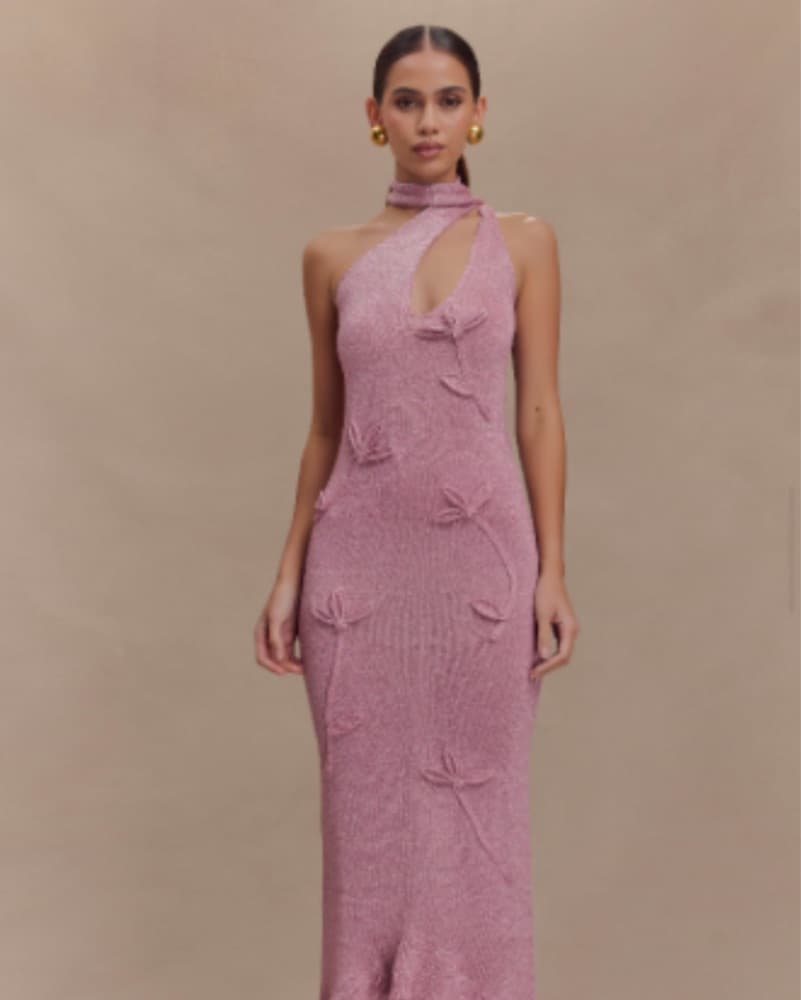 Celestino Floral Metallic Knit Maxi - Image 1