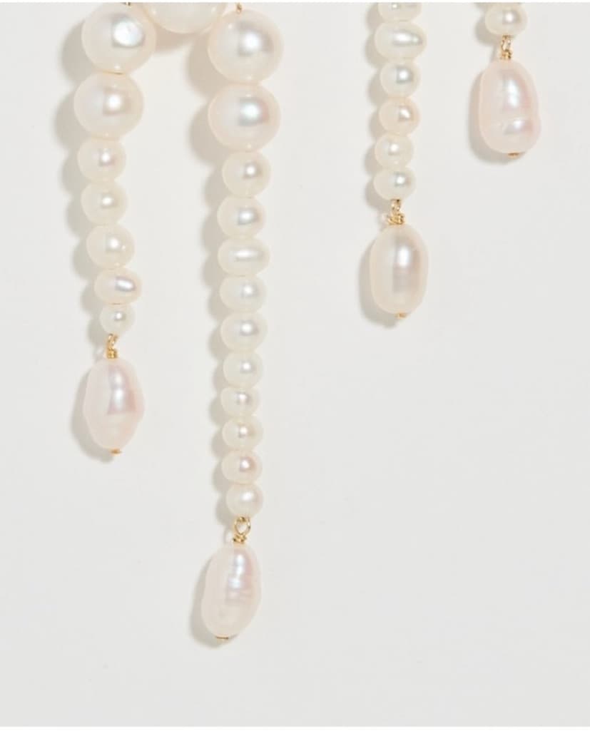 Chan Luu Double Strand Pearl Earrings  - Image 1