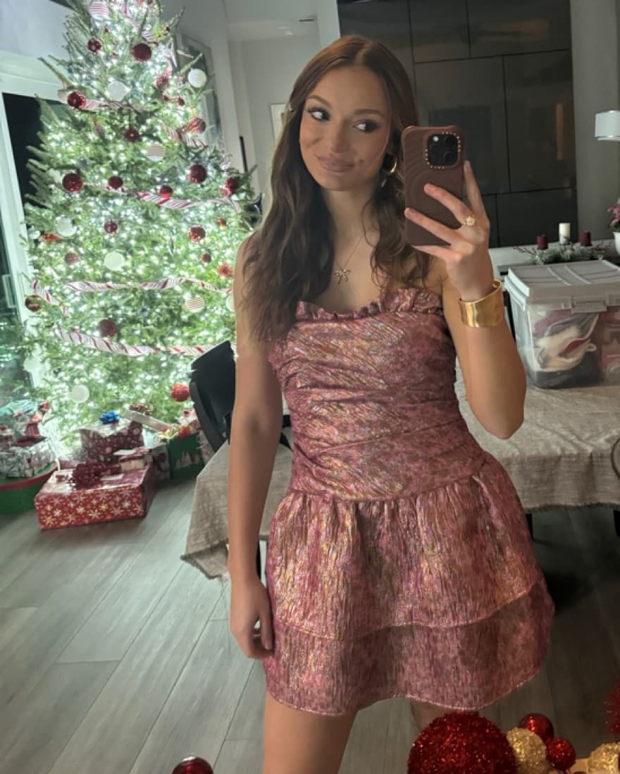 Loveshackfancy Metallic Mini Dress - Image 1