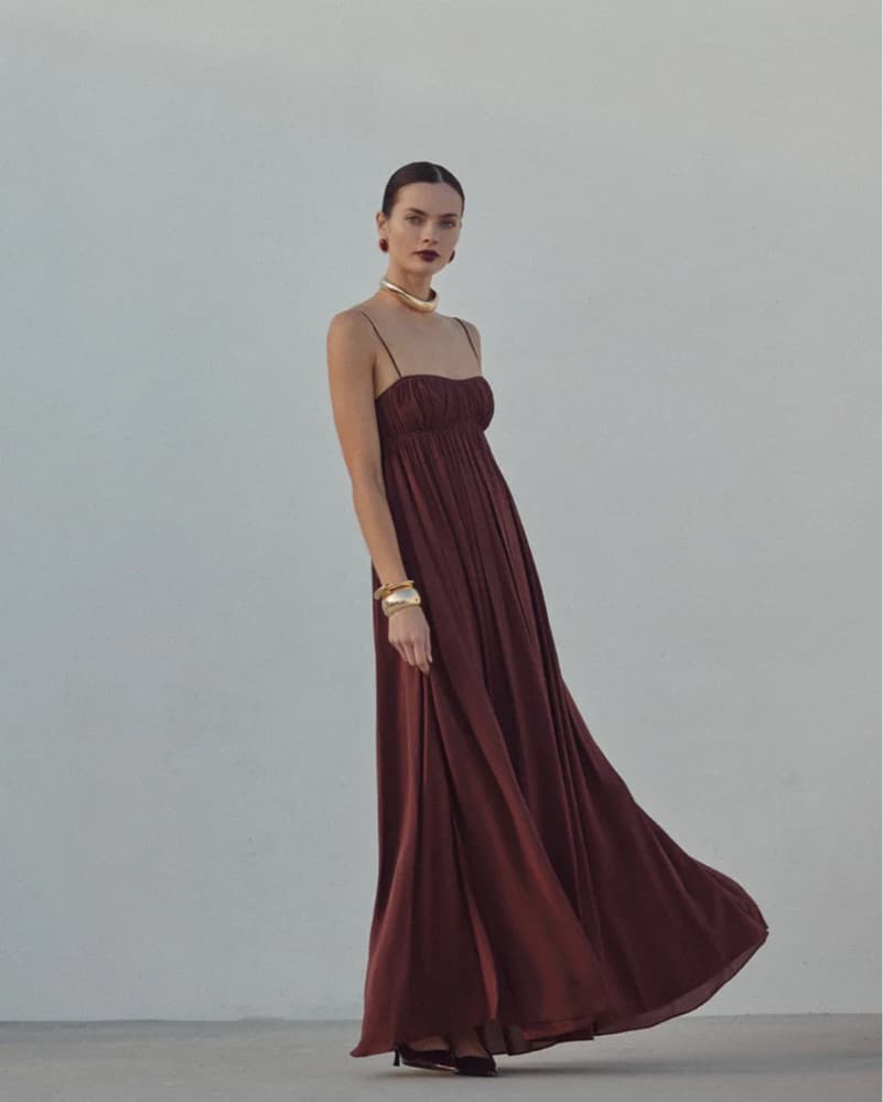 SAME Los angeles Chocolate brown chiffon - Image 2