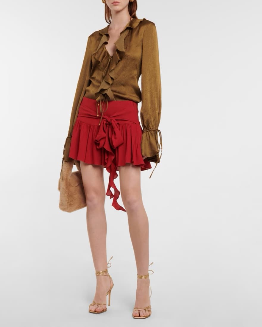 Blumarine Front Tie Mini Skirt  - Image 2