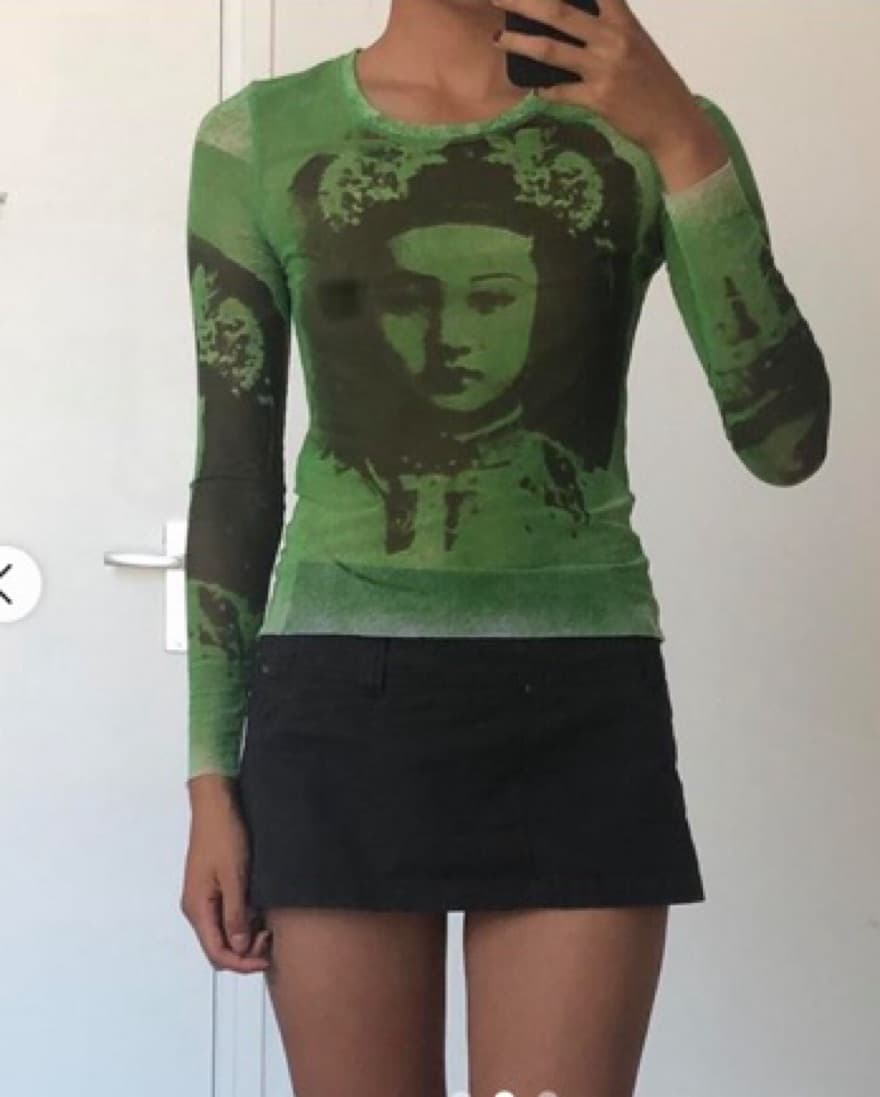 IKKS VINTAGE GREEN BLOUSE  - Image 2