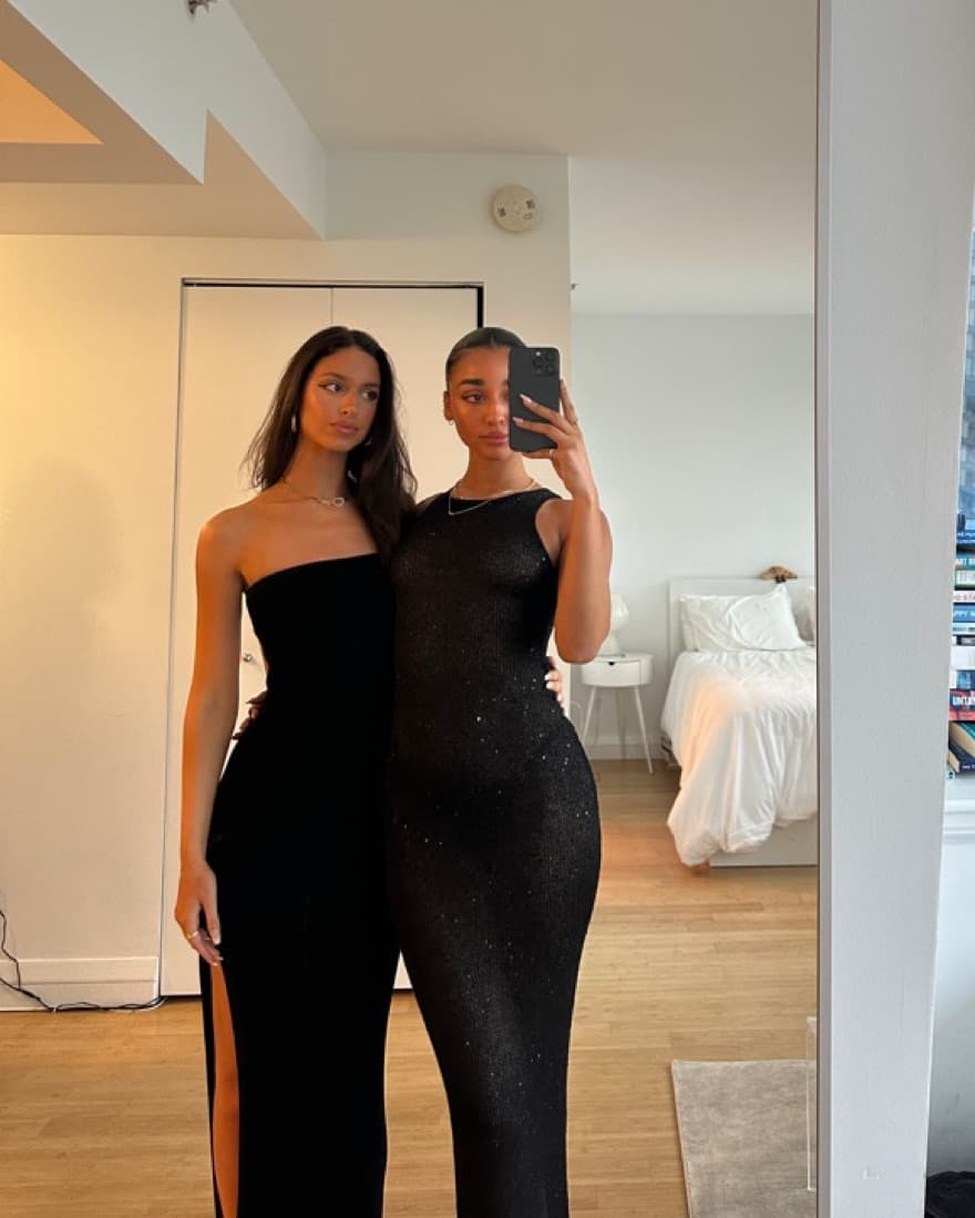NATALIA DRESS - BLACK SEQUIN - Image 2