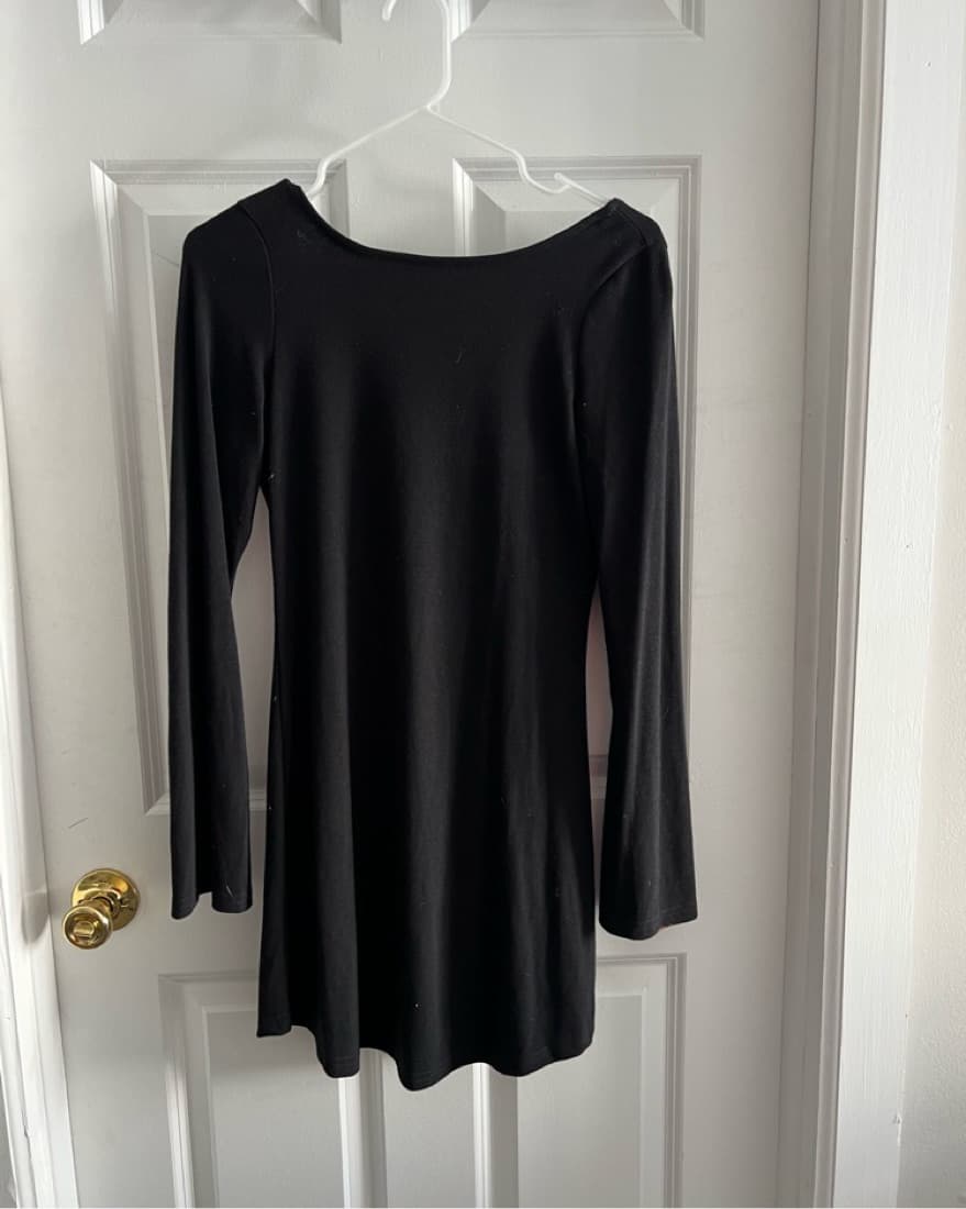 Black Low-back Mini Free People Dress - Image 4