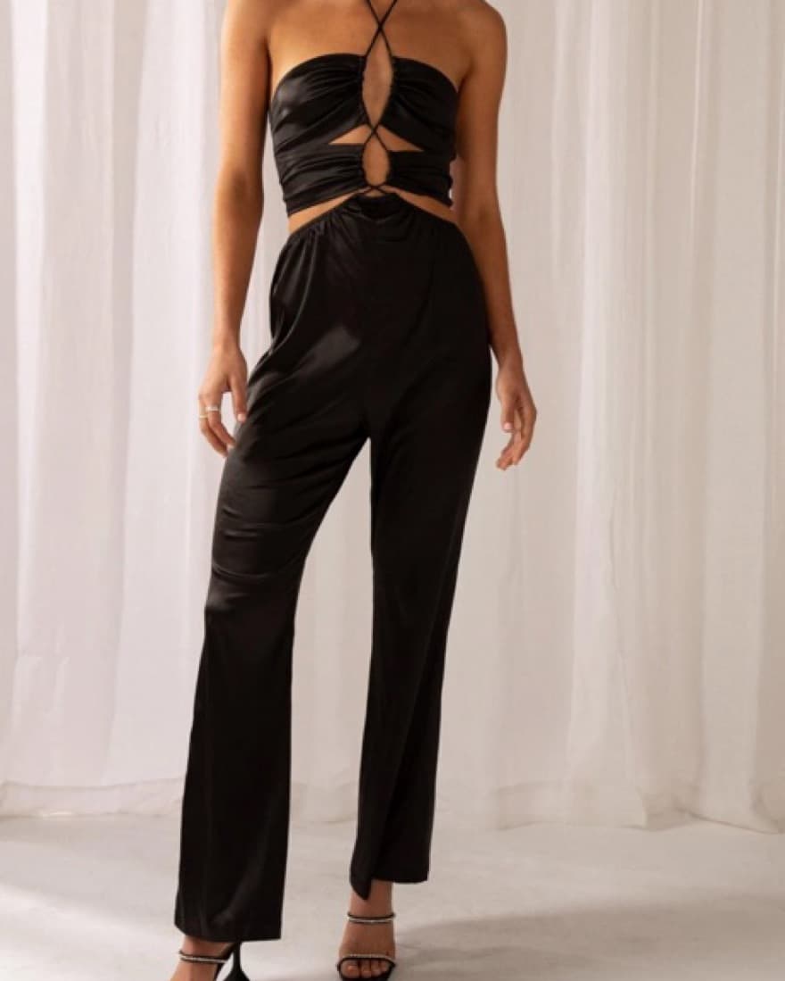 Peppermayo Black Cut Out Jumpsuit - Image 1