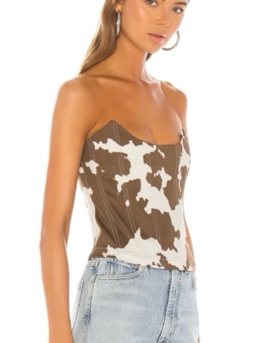 Miaou Leia Corset In Cowprint - Image 2