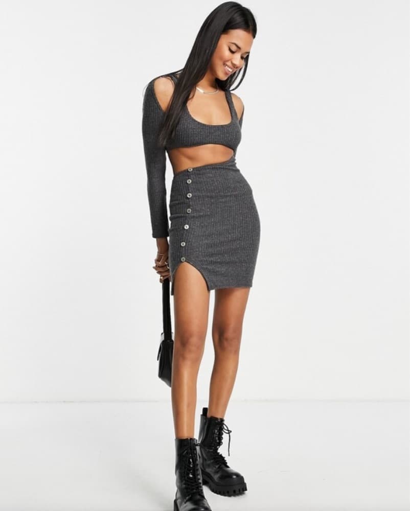 Ribbed Knit Sweater Dress - Image 4