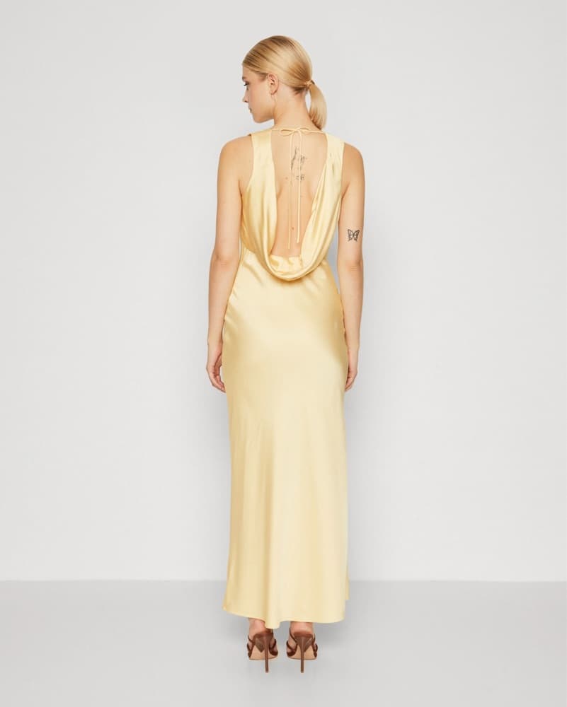Yellow Abercrombie Satin Dress - Image 2
