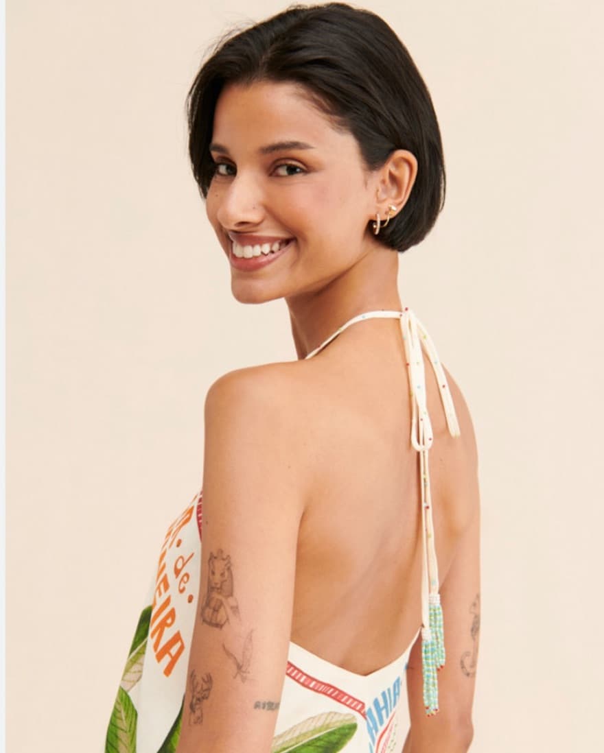 Farm Rio - Satin Halter Top  - Image 3