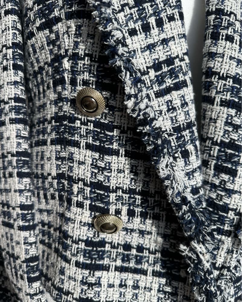 Zara Textured Double-breasted Blazer - Image 5