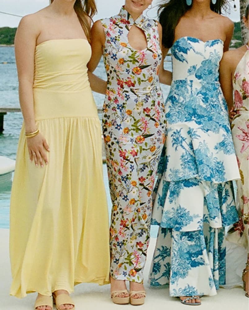 Light Blue Floral Dress (runs small) - Image 1