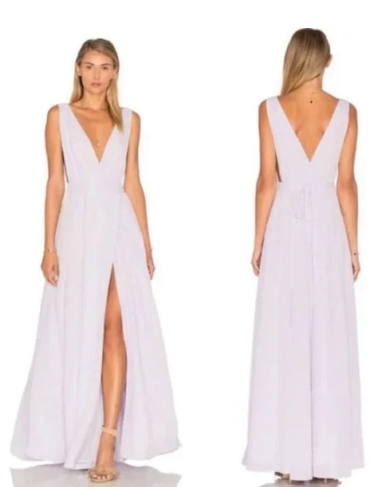 Lovers + Friends Purple Wrap Maxi Dress  - Image 2
