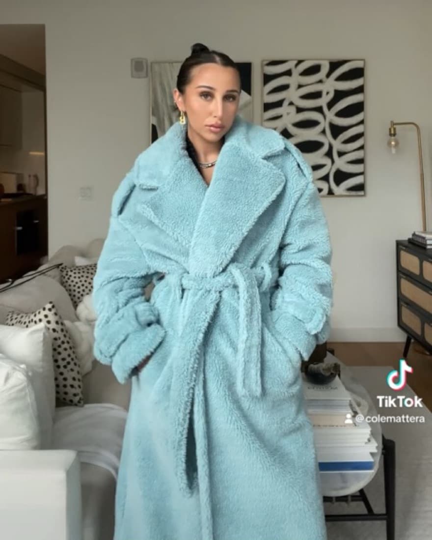 Blue Sherpa Coat  - Image 2