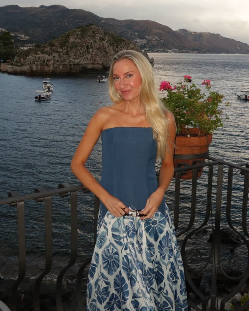 Couper Blue Dottie Drop Waist Dress - Image 3