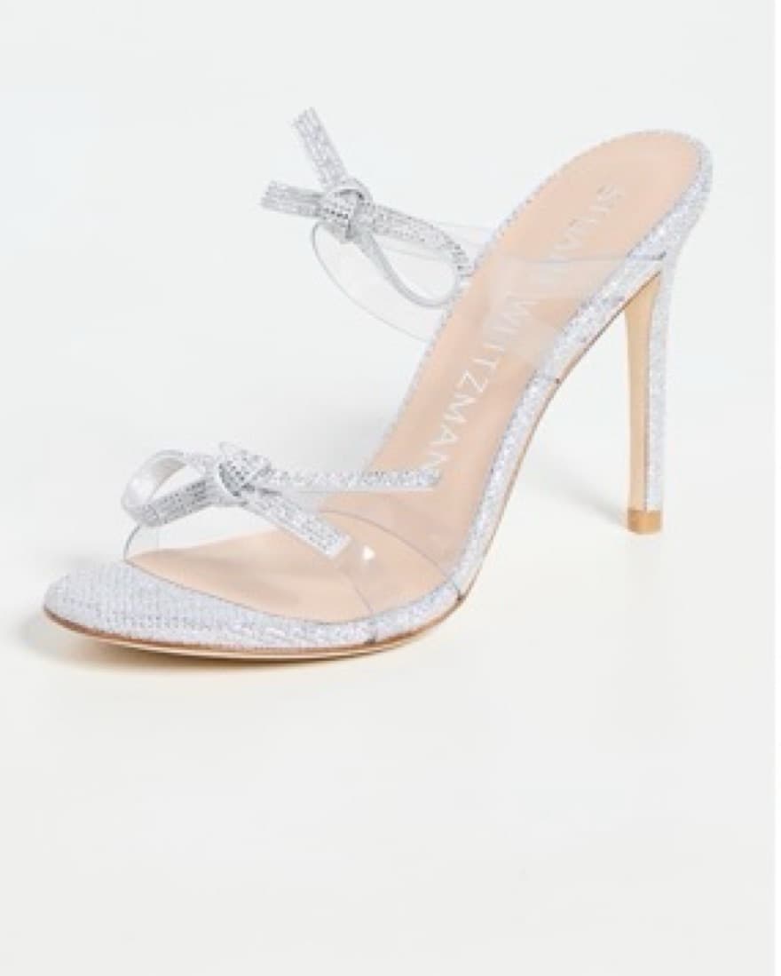 Stuart Weitzman Crystal Bow Heels - Image 1