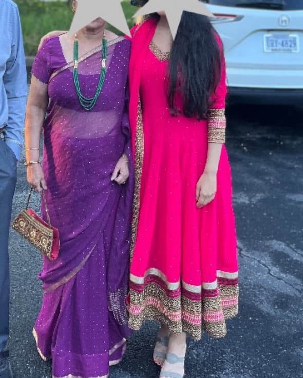 Indian Formal Anarkali Wedding Pink - Image 1