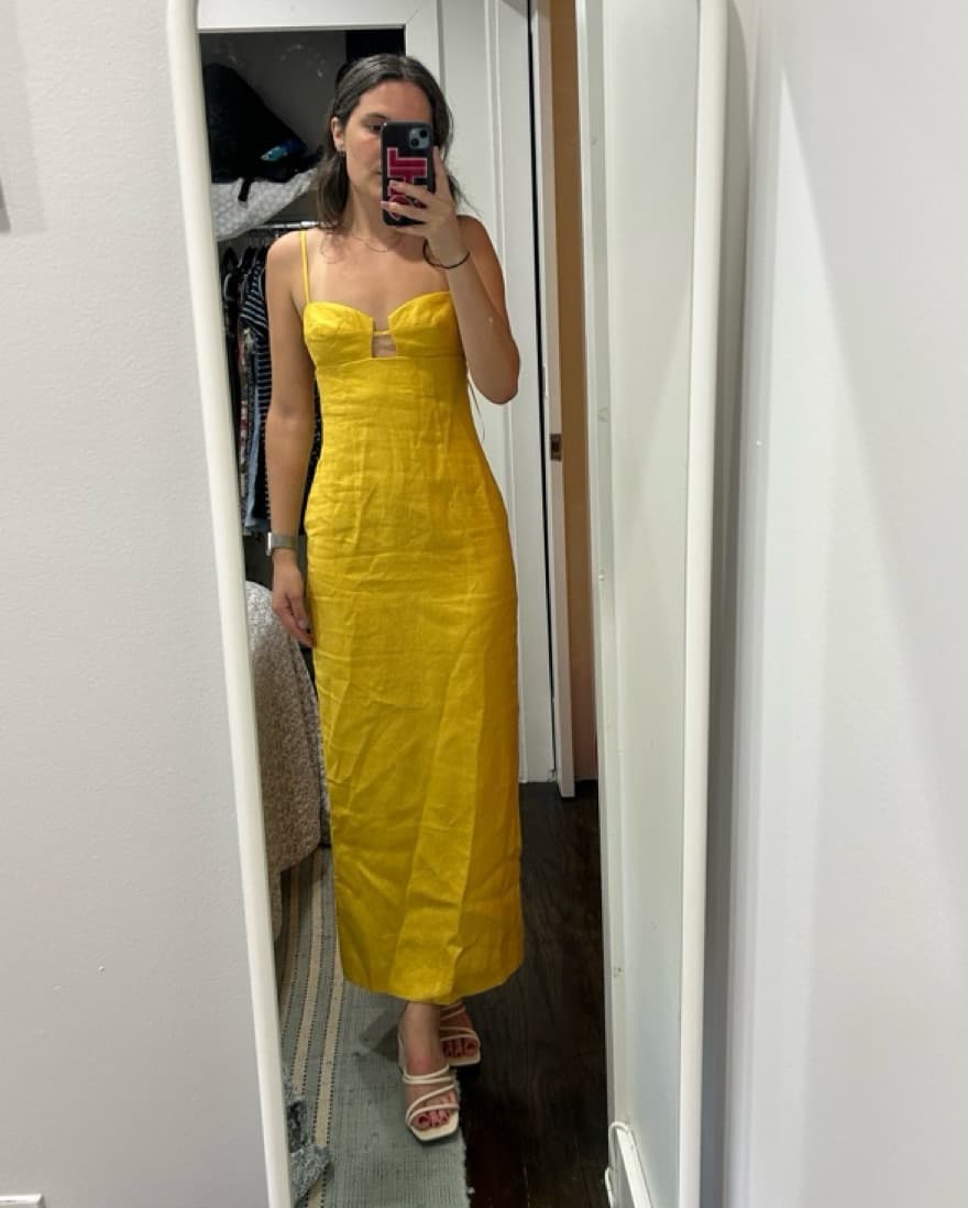 Reformation Malibu Linen Dress - Image 4