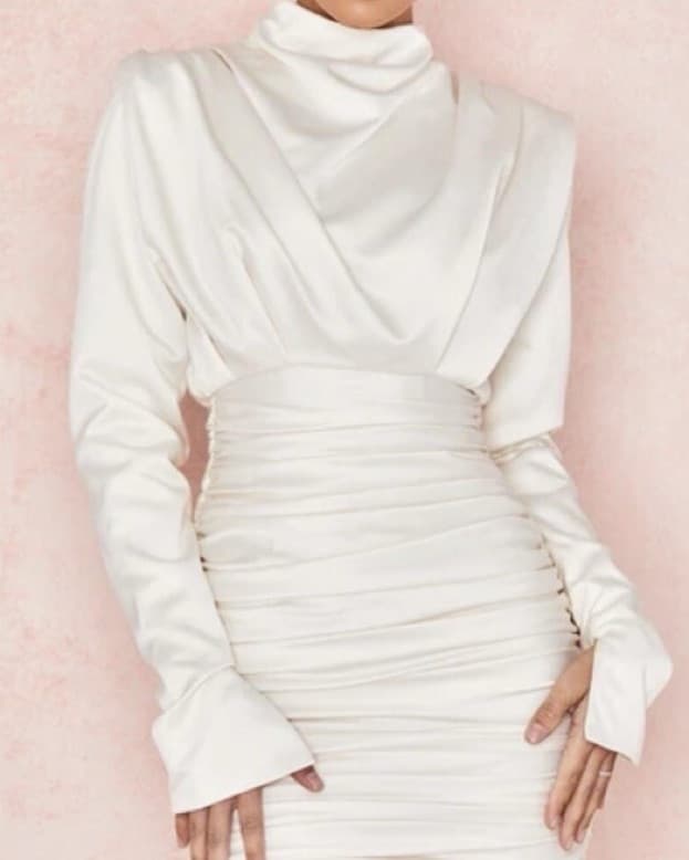 House Of CB Giorgiana Dress In White - Image 3