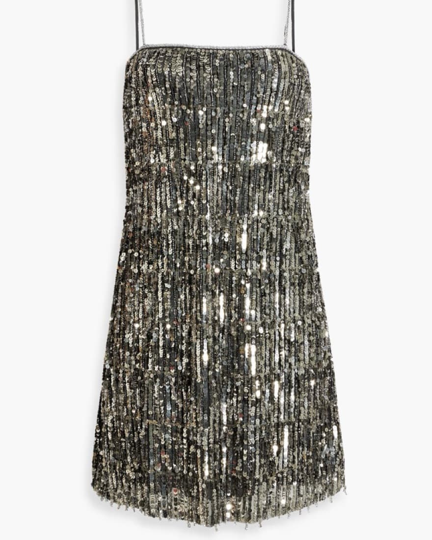 Alice + Olivia Sequin Fringe Mini Dress - Image 4