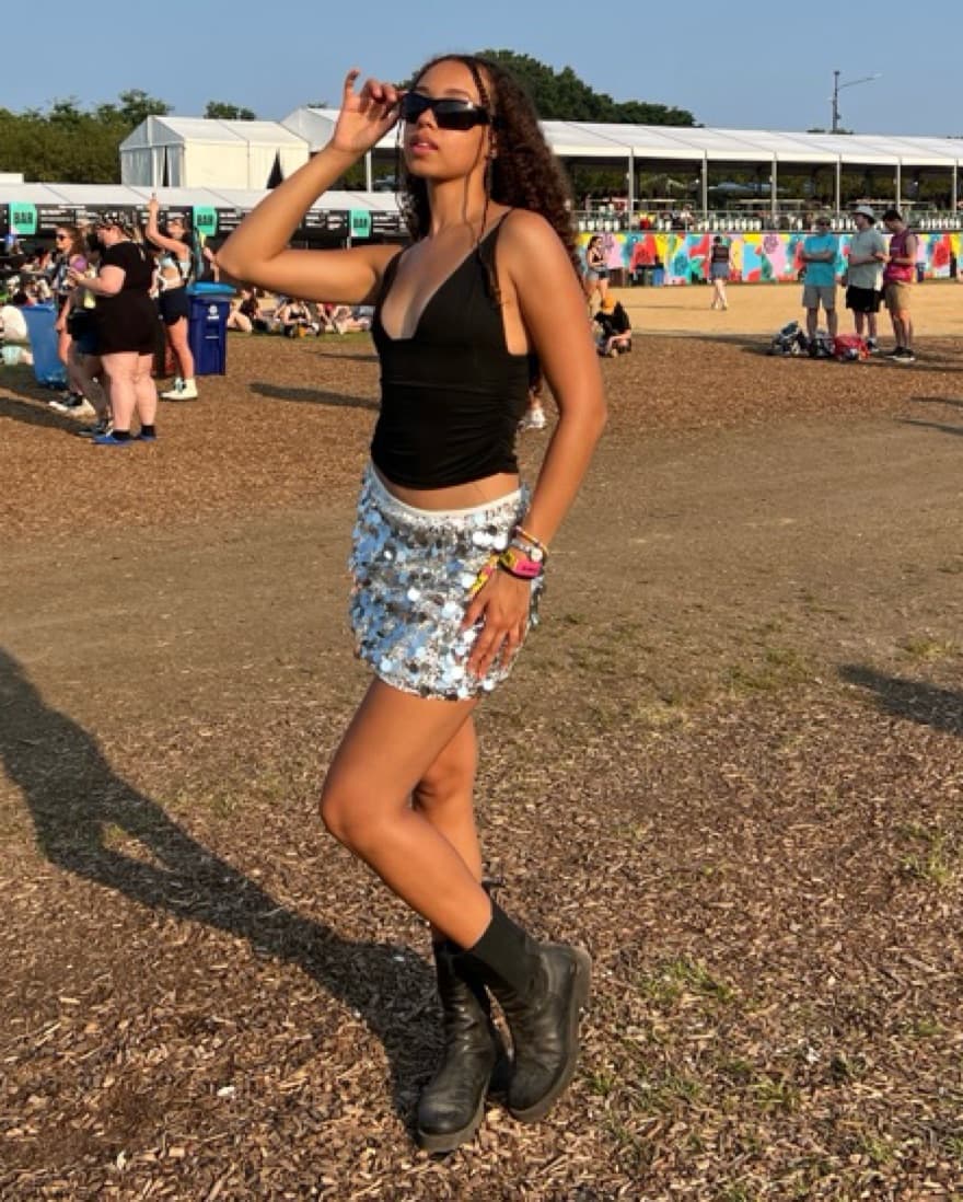 Edikted Sequin Mini Skirt  - Image 2
