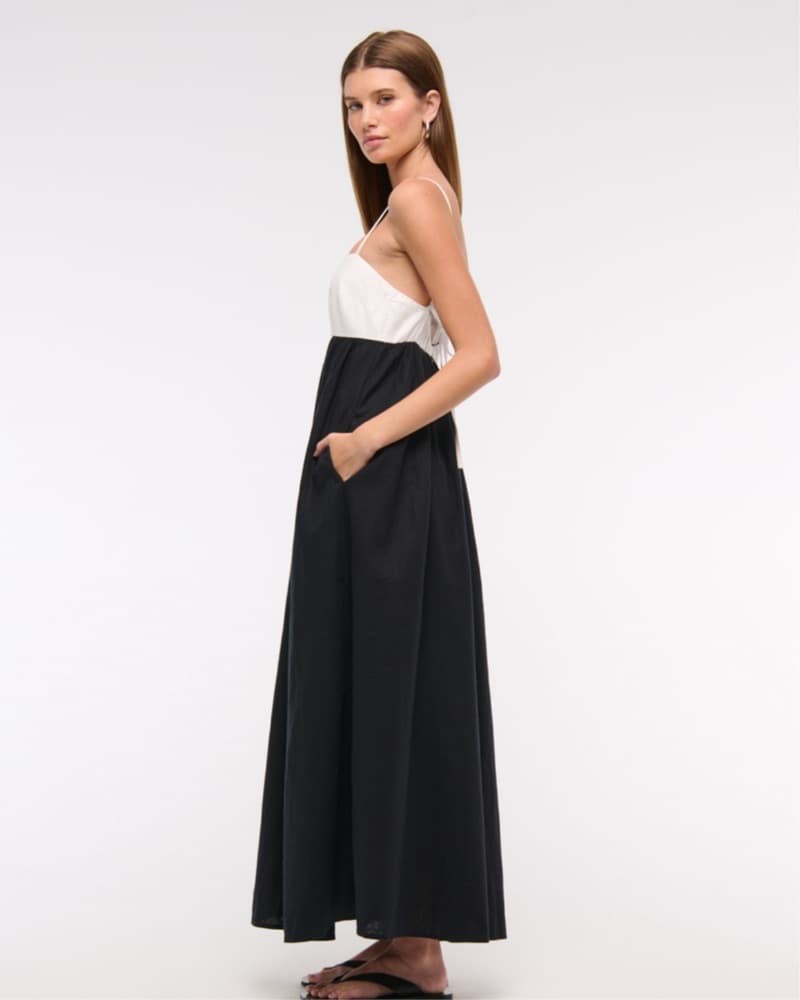 Chic Color-Blocked Maxi Dress - Image 1
