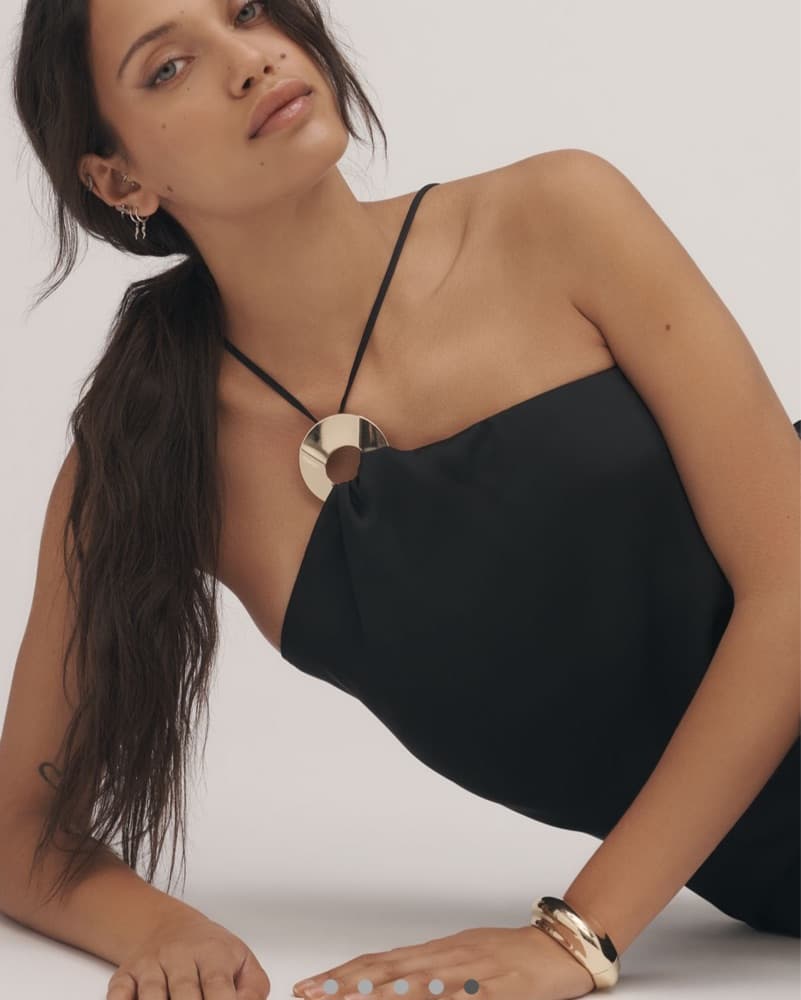 By Anthropologie Halter Slip Midi Dress - Image 3