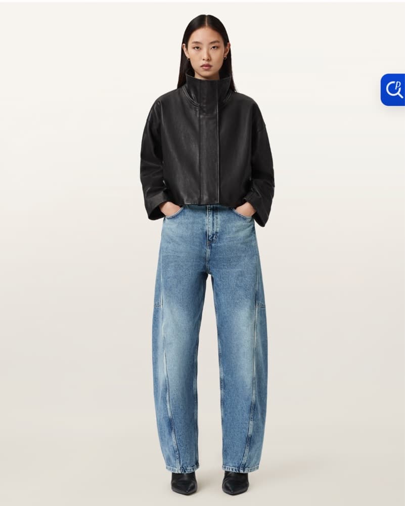 Oversized Denim Cargo Pants - Image 1