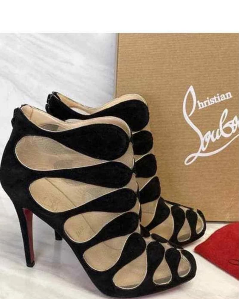Christian Louboutin Cut Out Booties Sz 8 - Image 3