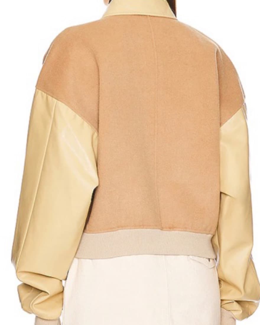 Leather And Wool Bomber - Image 4