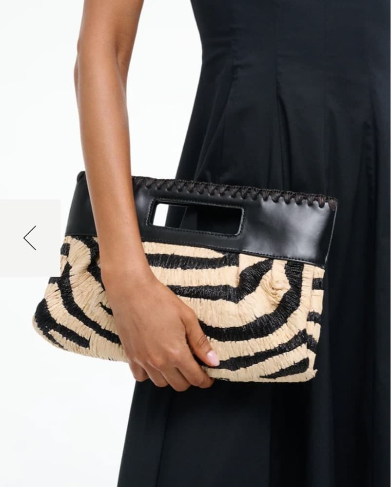 Staud Zebra Print Clutch - Image 1