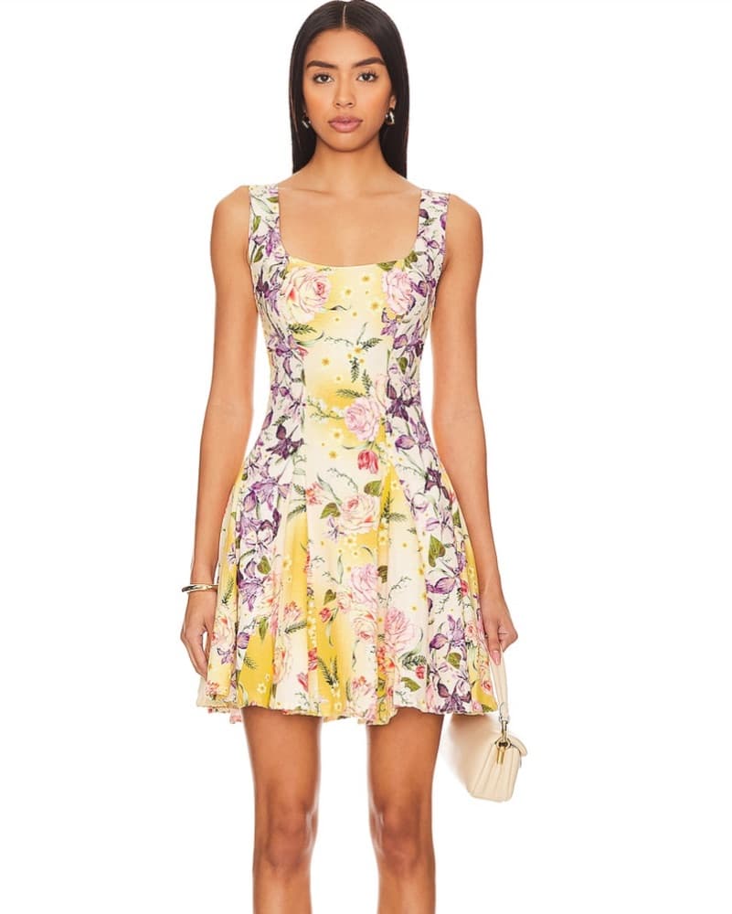 Vibrant Floral Fit-and-Flare Dress - Image 1