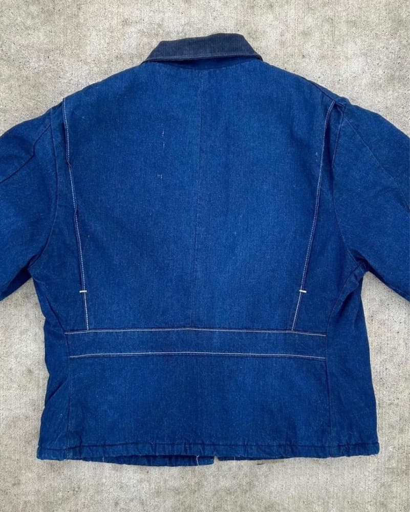 Denim Workwear/ Western Jacket With Red  - Image 3