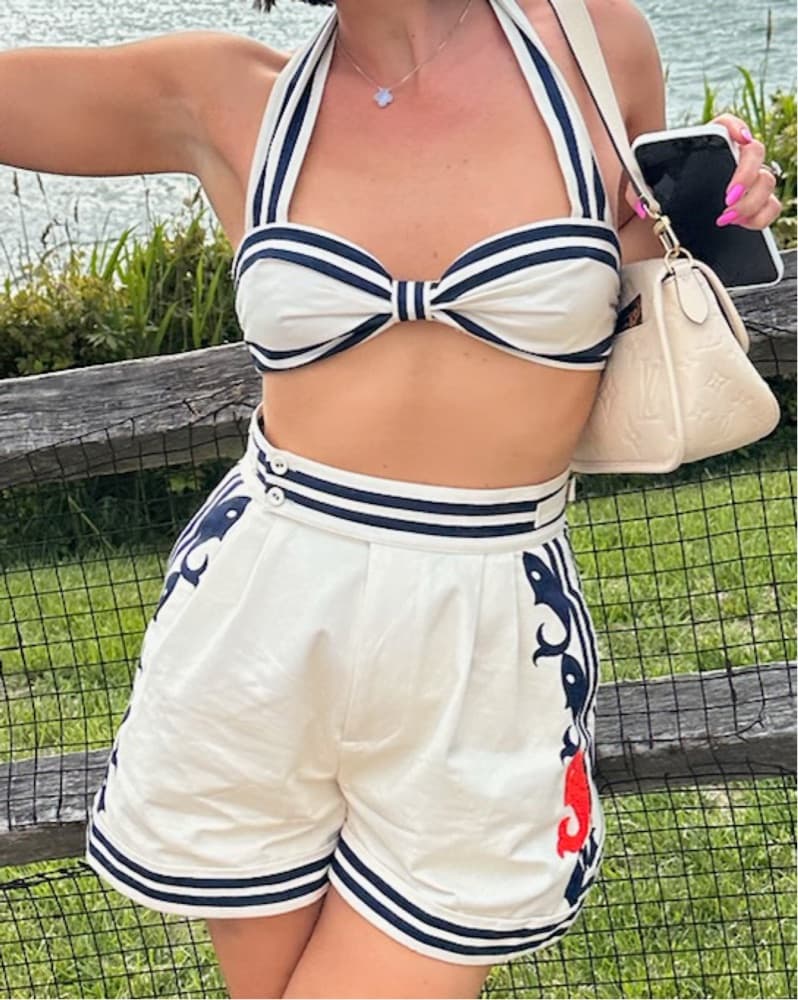 Alemais Marine Bralet & Shorts - Image 2
