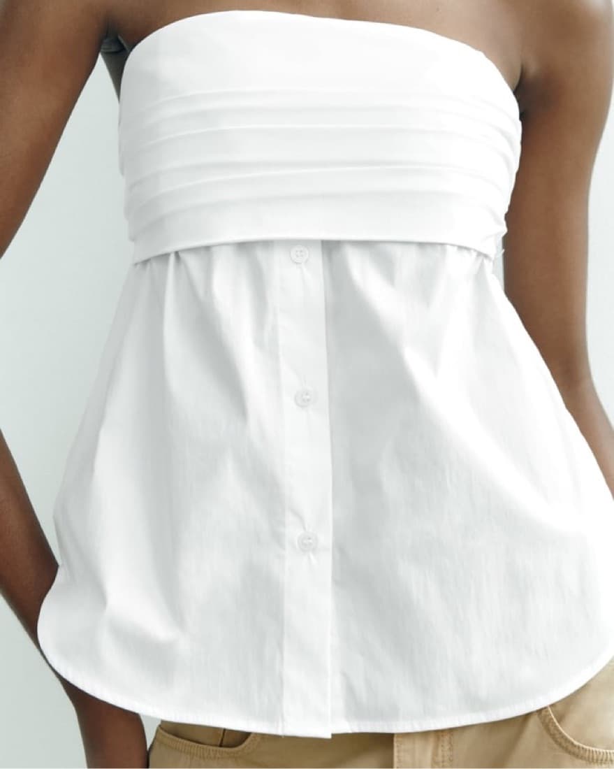 strapless White Top - Image 3