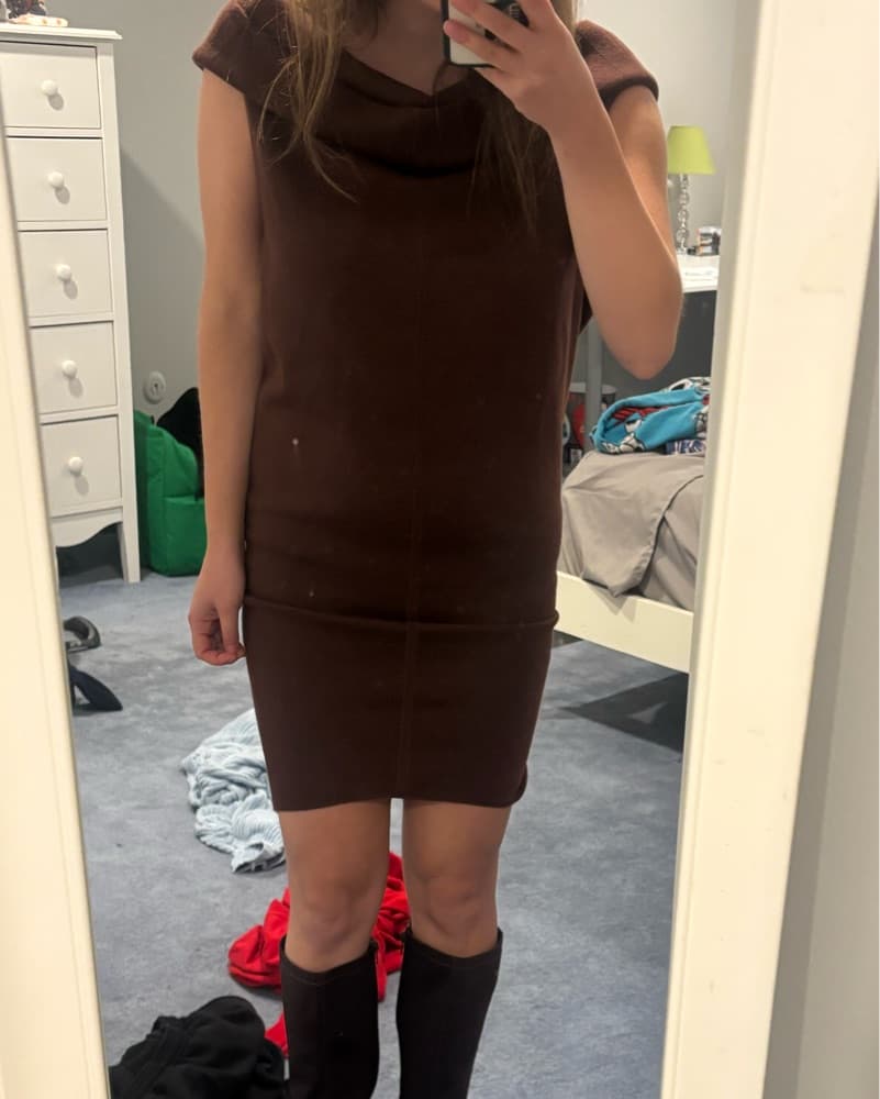 Brown Rick Owens Sweater Dress  - Image 6