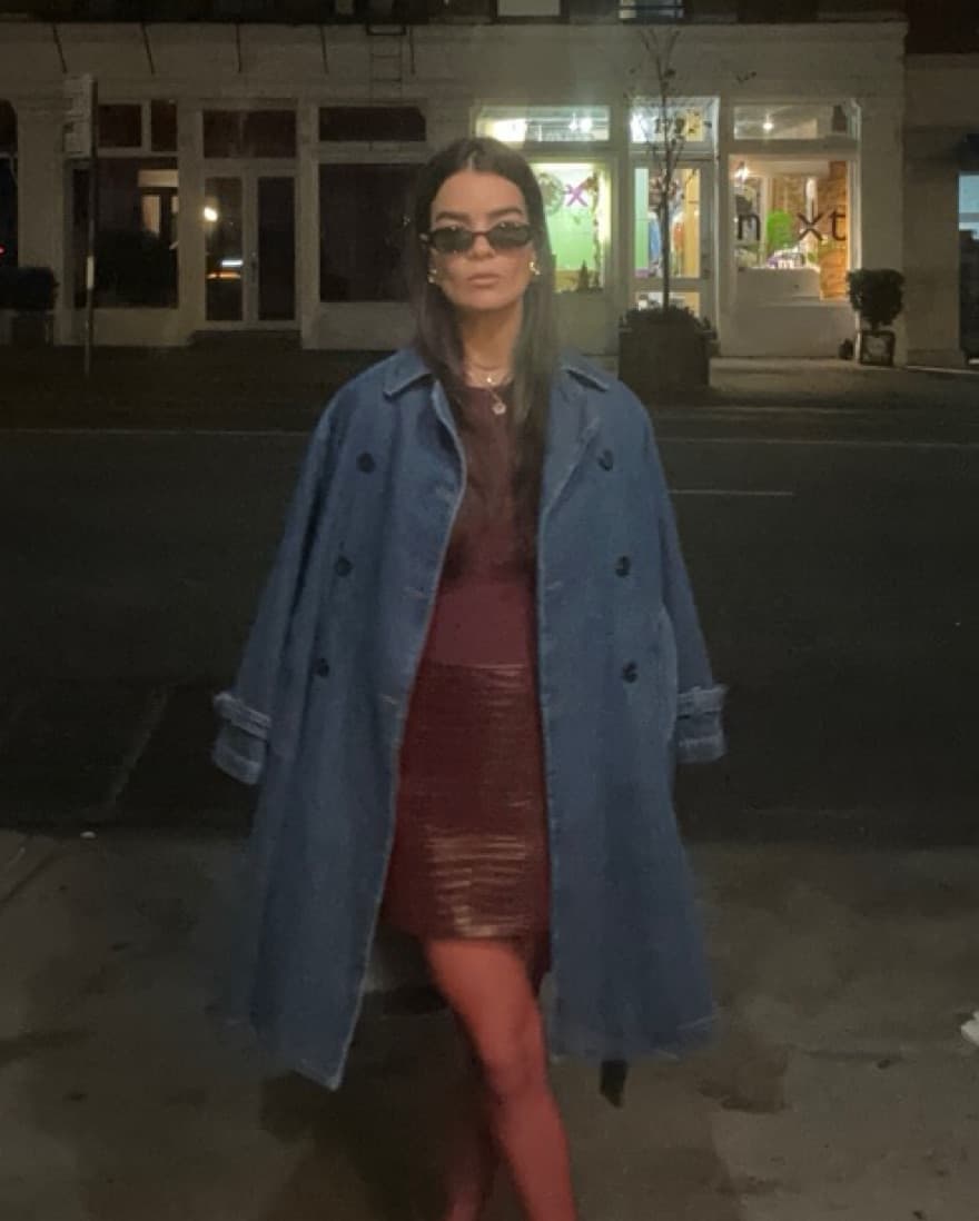 Burgundy Faux Leather Mini Skirt  - Image 5