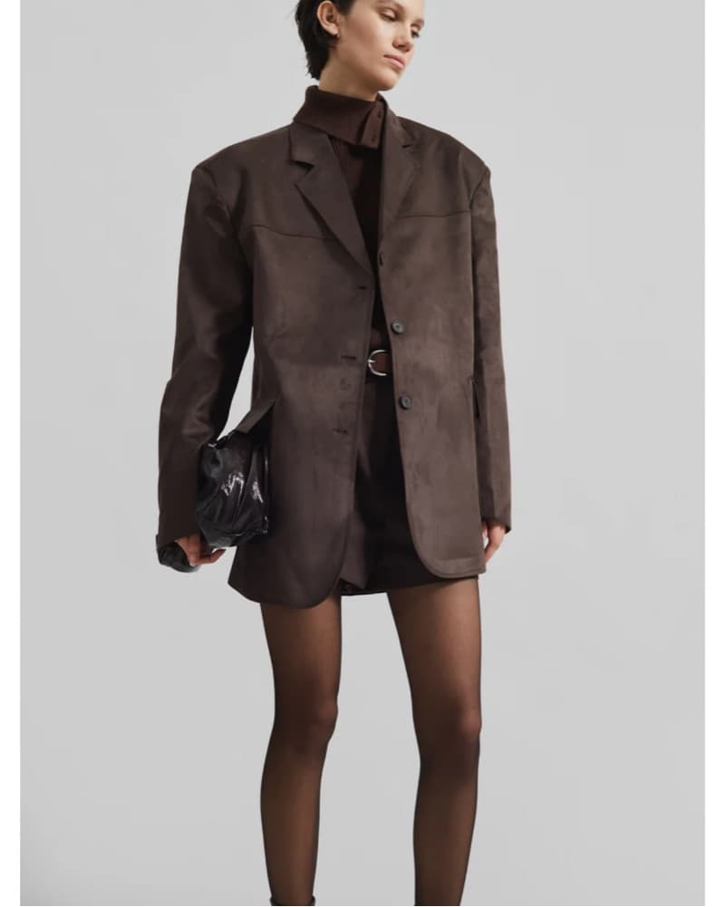 Frankie Shop Merida Faux Suede Blazer - Image 1