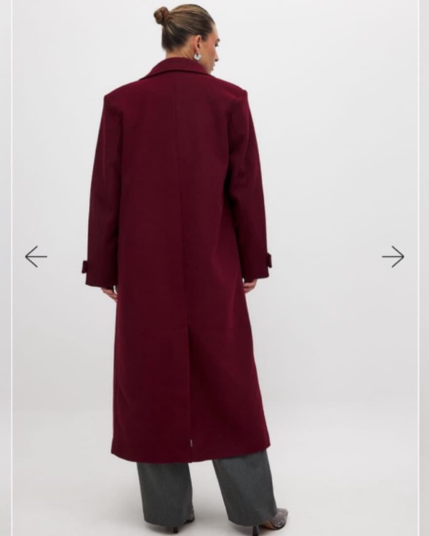 Burgundy Long Coat  - Image 2