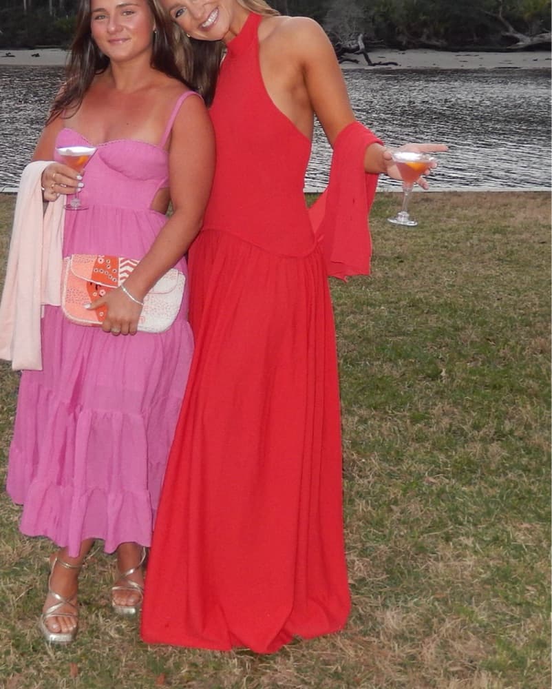 Solid & Striped Red Halter Dress - Image 1