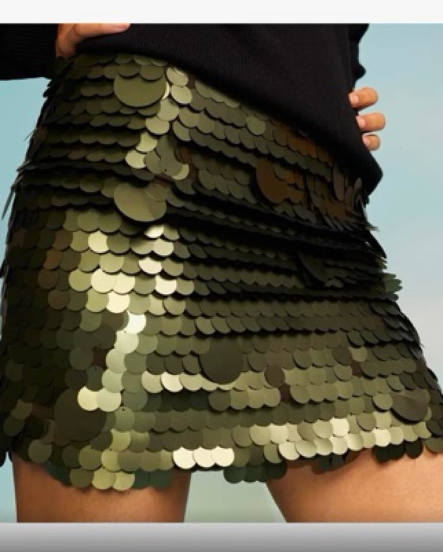 Green Sequin Skirt - Image 2