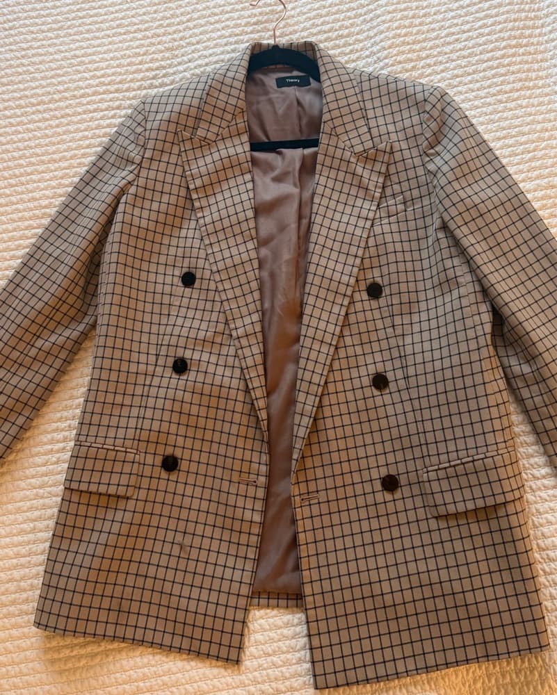 Theory Chic Checkered Blazer - Image 3