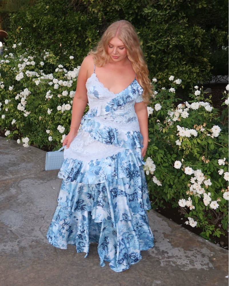 BHLDN Elora Ruffle Lace Floral Maxi - Image 1