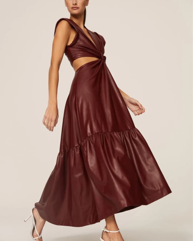 A.L.C. Alexandria Faux-Leather Dress - Image 2