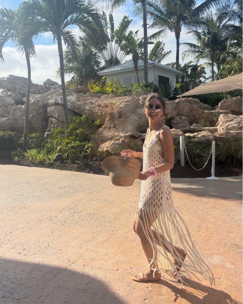 White Cover Up Fringe Cutout Dress  - Image 4