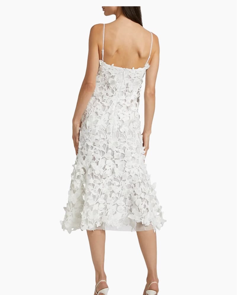 Simkhai Fleurella Guipure Lace Midi-Dres - Image 4