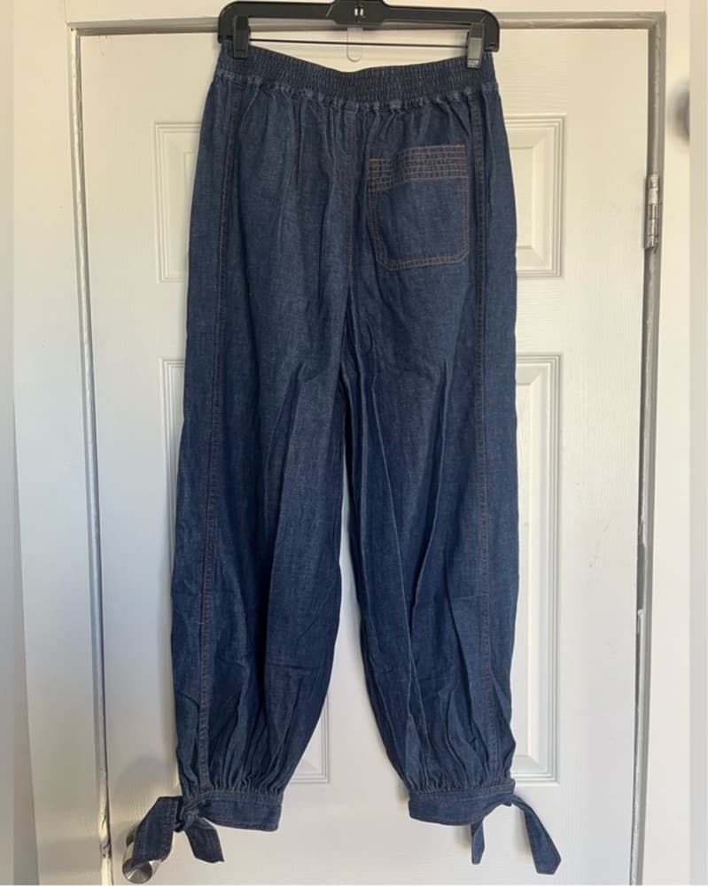 Zimmermann Denim Ankle Tie Harem Pants - Image 2