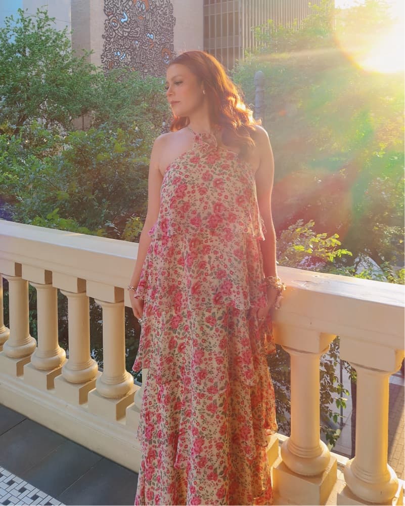 Vibrant Floral Halter Maxi Dress - Image 1