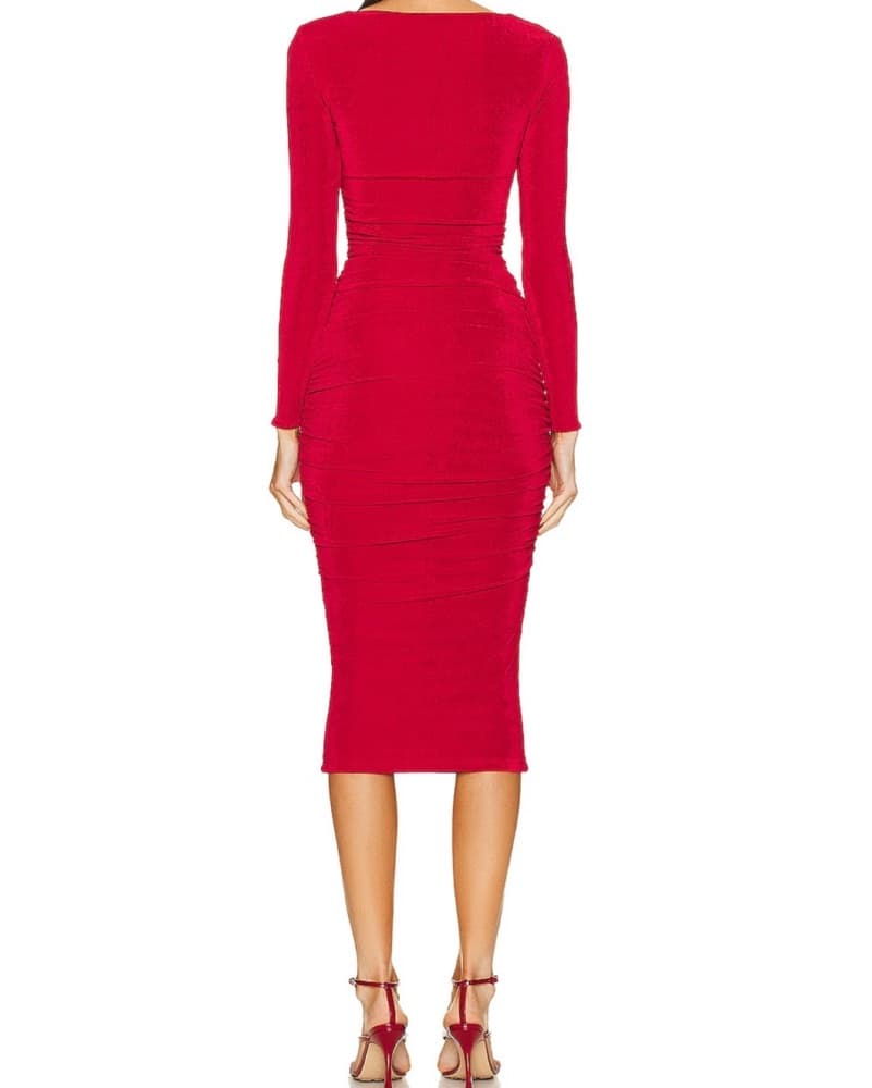 Red Seroya Midi Dress - Image 3