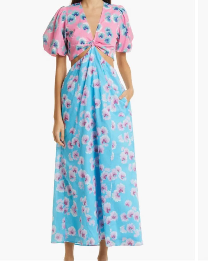 Vibrant Floral Maxi Dress Set - Image 1